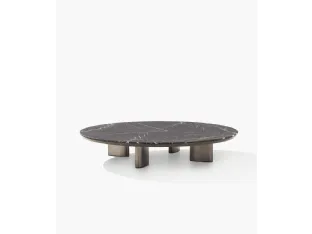 Adrien coffee table with marble top by Poliform