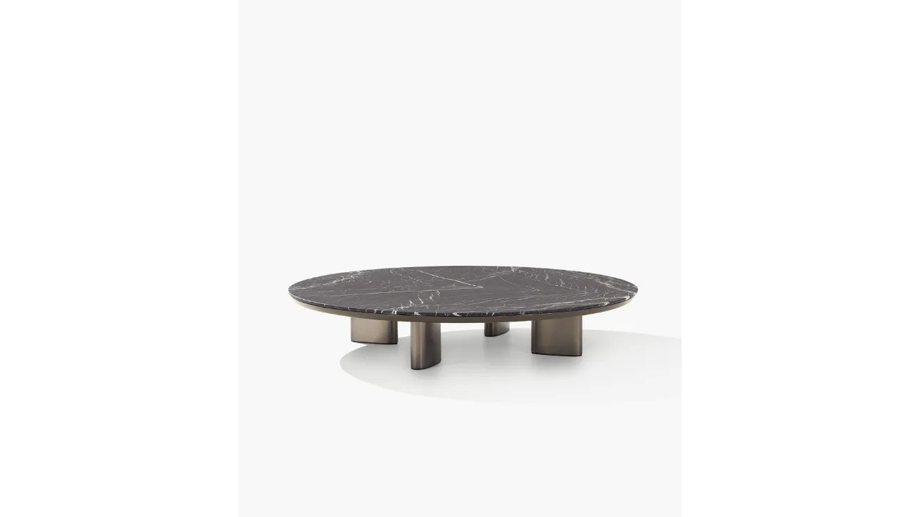 Adrien coffee table with marble top by Poliform