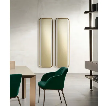 Iris mirror with metal frame by Riflessi.
