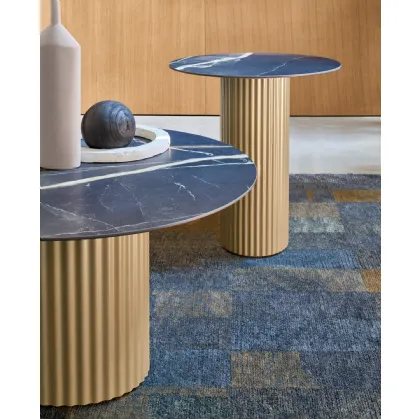 Enea coffee table with ceramic top by Riflessi