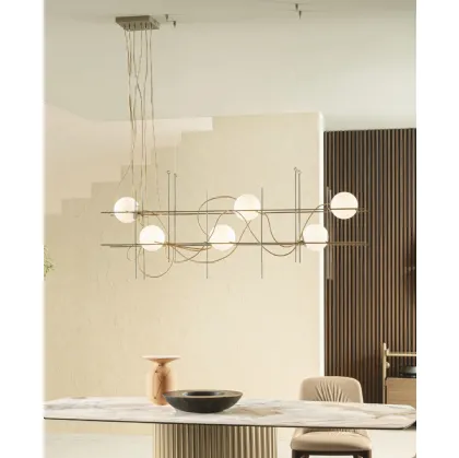 Iron S pendant lamp by Riflessi