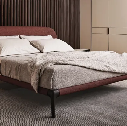 Fabric Curve Bed by Poliform