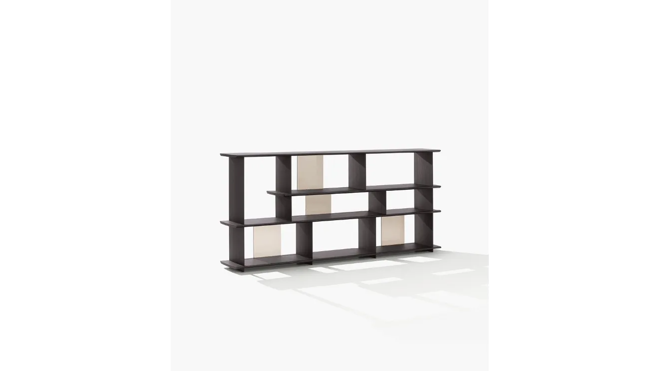 Tess dividing bookcase in black elm by Poliform.