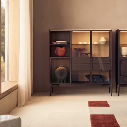 Poliform wooden sideboard/display cabinet Code Vetrina