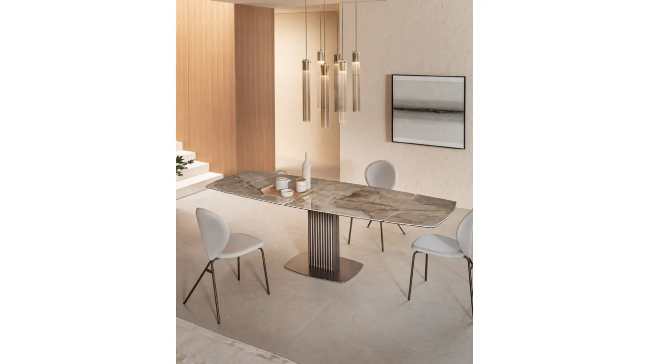 Extendable design table Wave by Riflessi