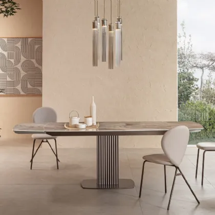 Extendable design table Onda by Riflessi.