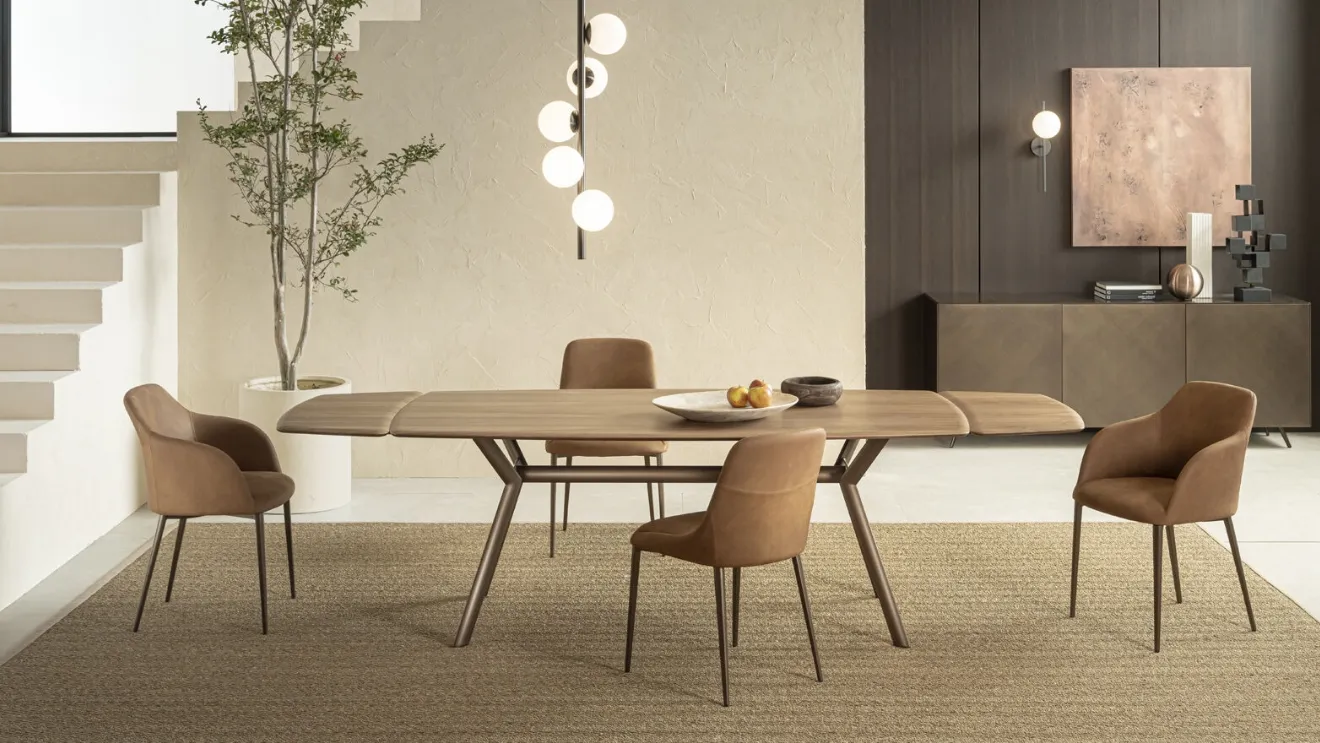 Extendable Paradise table in wood by Riflessi