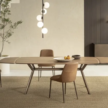 Extendable Paradise table in wood by Riflessi