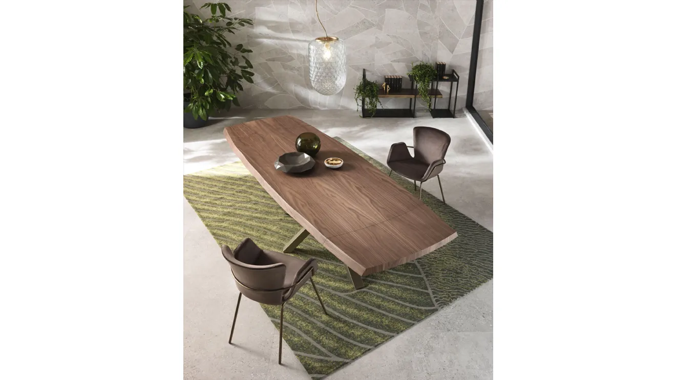 Extendable wooden Shangai table by Riflessi