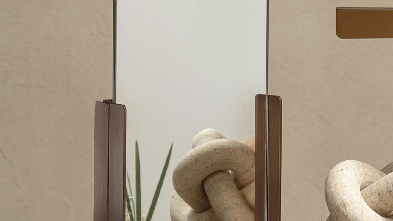 Verona metal tabletop mirror by Riflessi