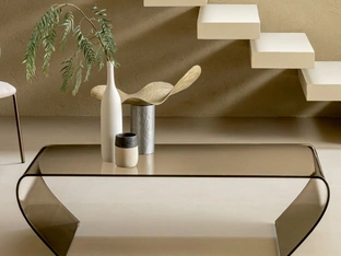 Break coffee table in bronze-tinted glass by Riflessi