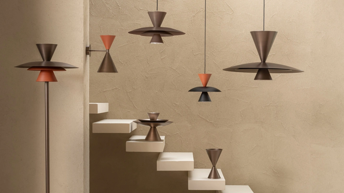 Painted metal lamp Chiara by Riflessi