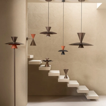 Painted metal lamp Chiara by Riflessi