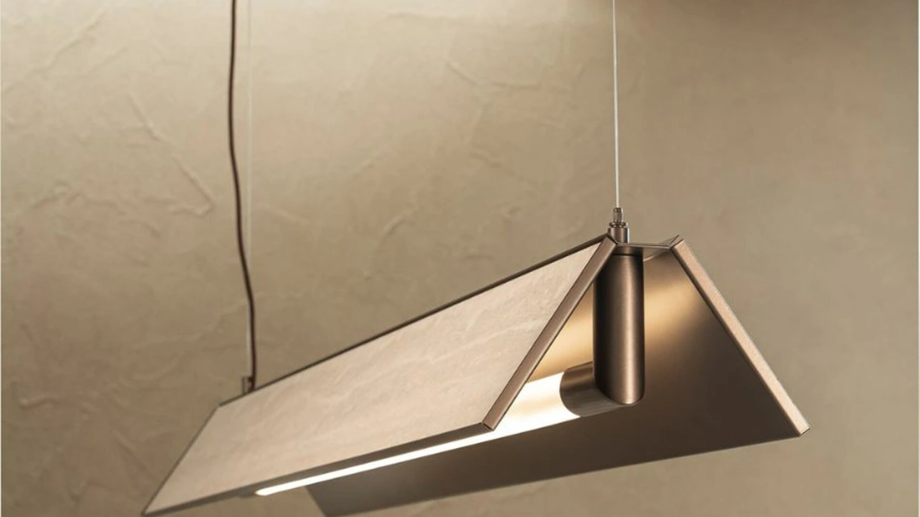 Lucilla S pendant lamp in metal and ceramic by Riflessi
