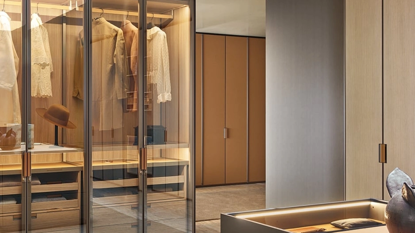 Poliform Glass Senzafine Wardrobe