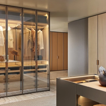 Poliform Glass Senzafine Wardrobe