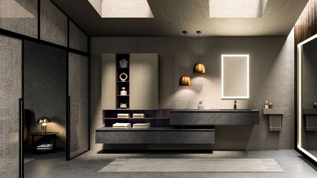 360Gradi 05 Wall-Mounted Bathroom Cabinet by Arrital