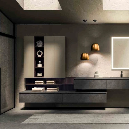 360Gradi_Concept_05 Wall-Mounted Bathroom Cabinet in Altamarea Porcelain