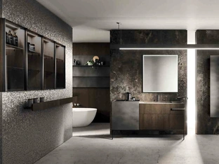 Bathroom Furniture Lympha_Concept_02 in wood and lacquered by Altamarea