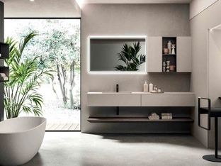 Wall-mounted Bathroom Cabinet Lympha_Concept_04 by Altamarea
