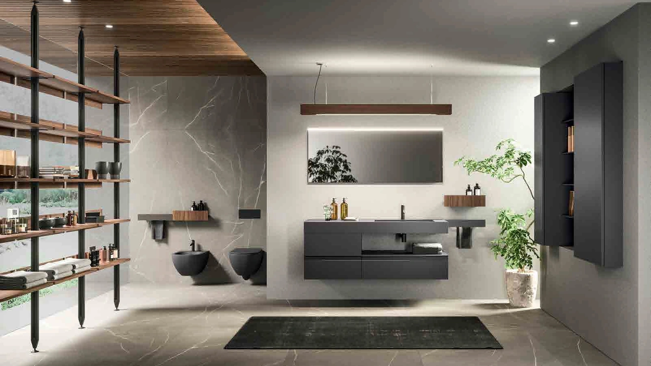 Wall-mounted Bathroom Cabinet Lympha_Concept_05 by Altamarea