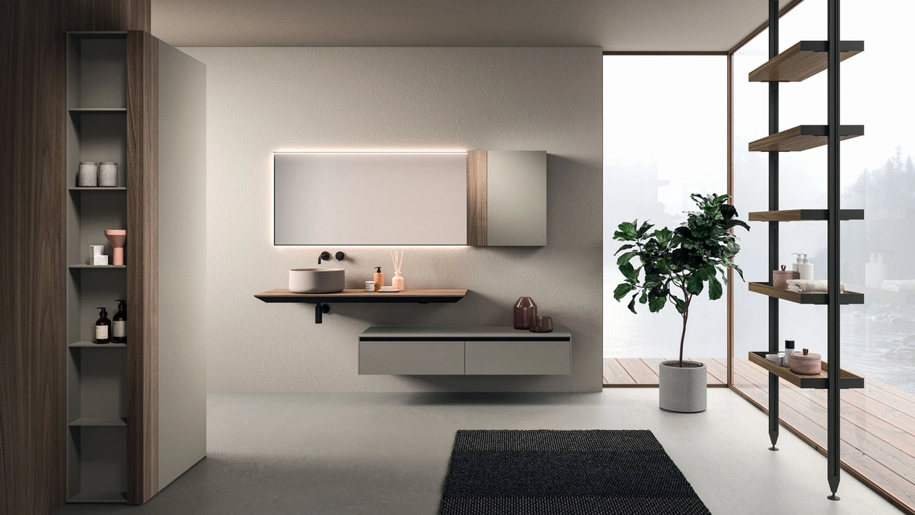 Wall-mounted Bathroom Cabinet Modo Project 04 by Arrital