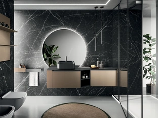 Modo Project 12 Wall-Mounted Bathroom Cabinet in Bronze Technometal by Arrital