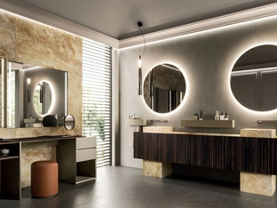 Floor-standing Bathroom Cabinet Must 04 in ebony and onyx by Arrital