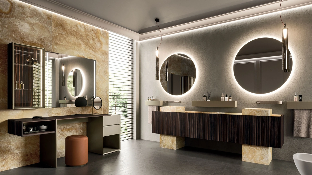 Floor-standing Bathroom Cabinet Must 04 in ebony and onyx by Arrital
