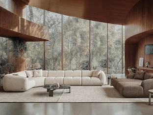 Baguette upholstered living room by Busnelli