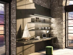 Planar Bookcase with luminous shelves by Arrital