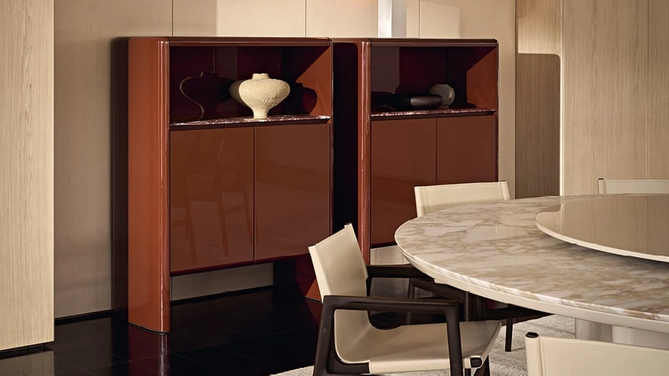 High glossy lacquered Duke sideboard by Poliform