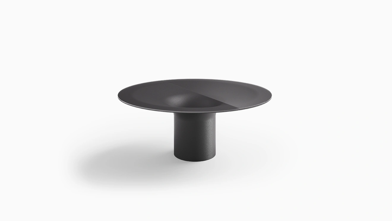 Helicon Table with Desalto glass top