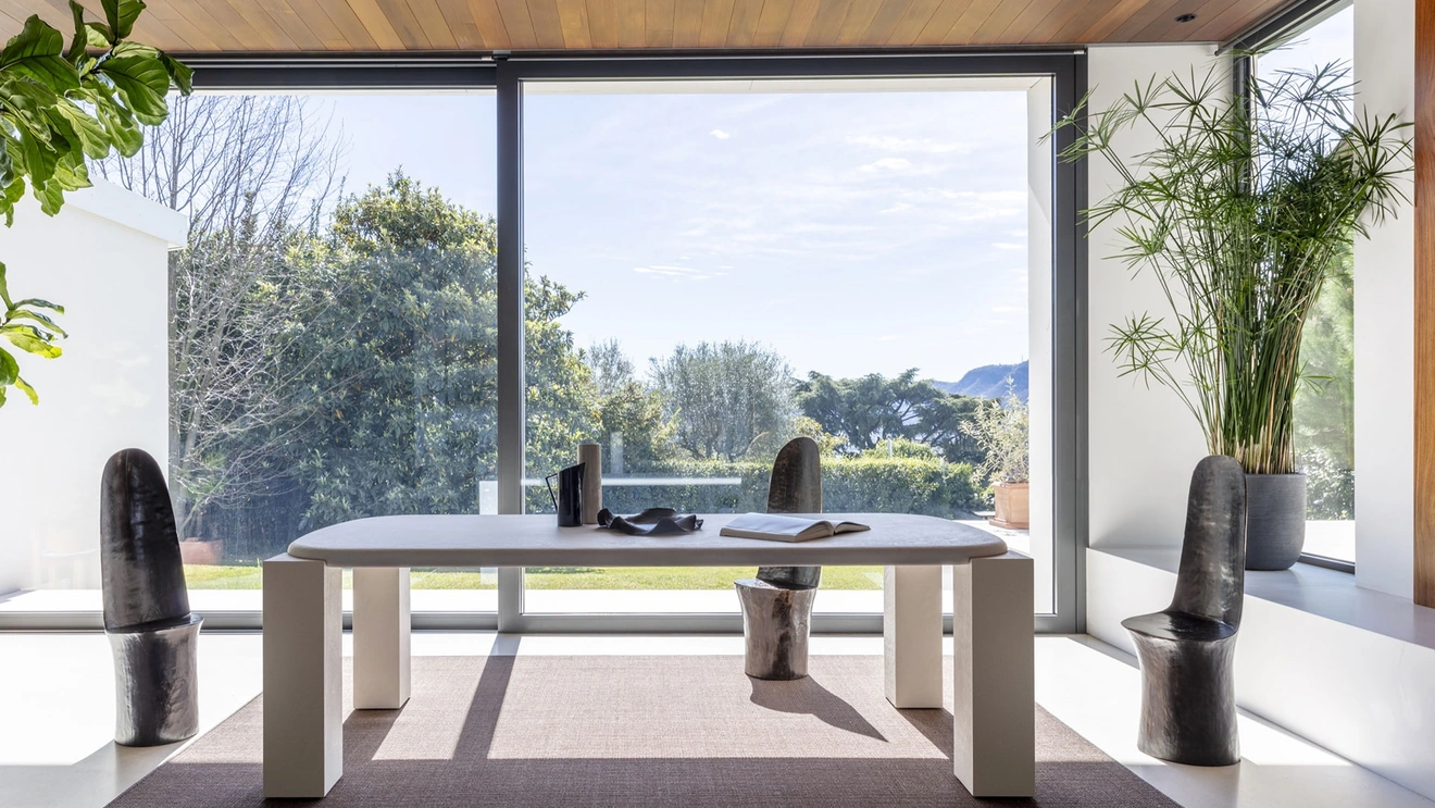 Hero Table with stone effect finish by Mogg
