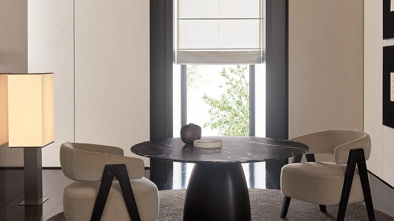 Monolith round table by Poliform