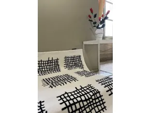 Alphabet Charcoal Wool and Tencel Carpet by Carpet Edition.