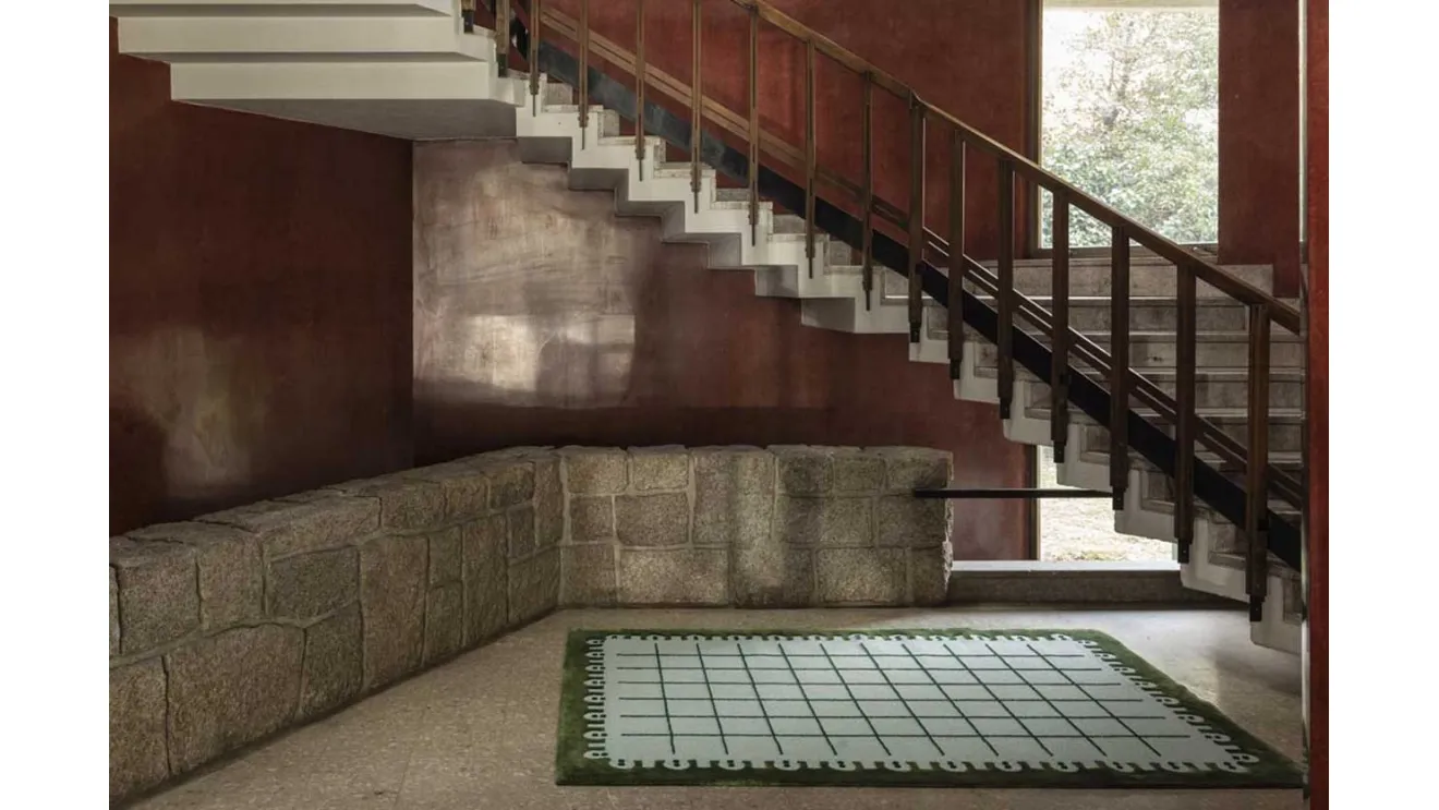 CoDeco rug with Green frame by Carpet Edition