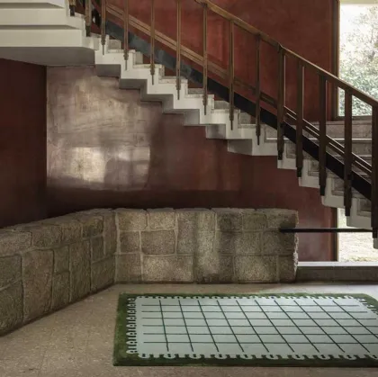 CoDeco rug with Green frame by Carpet Edition