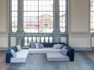 Carpet Edition's Sonic Blue Gradation Viscose and Wool Carpet