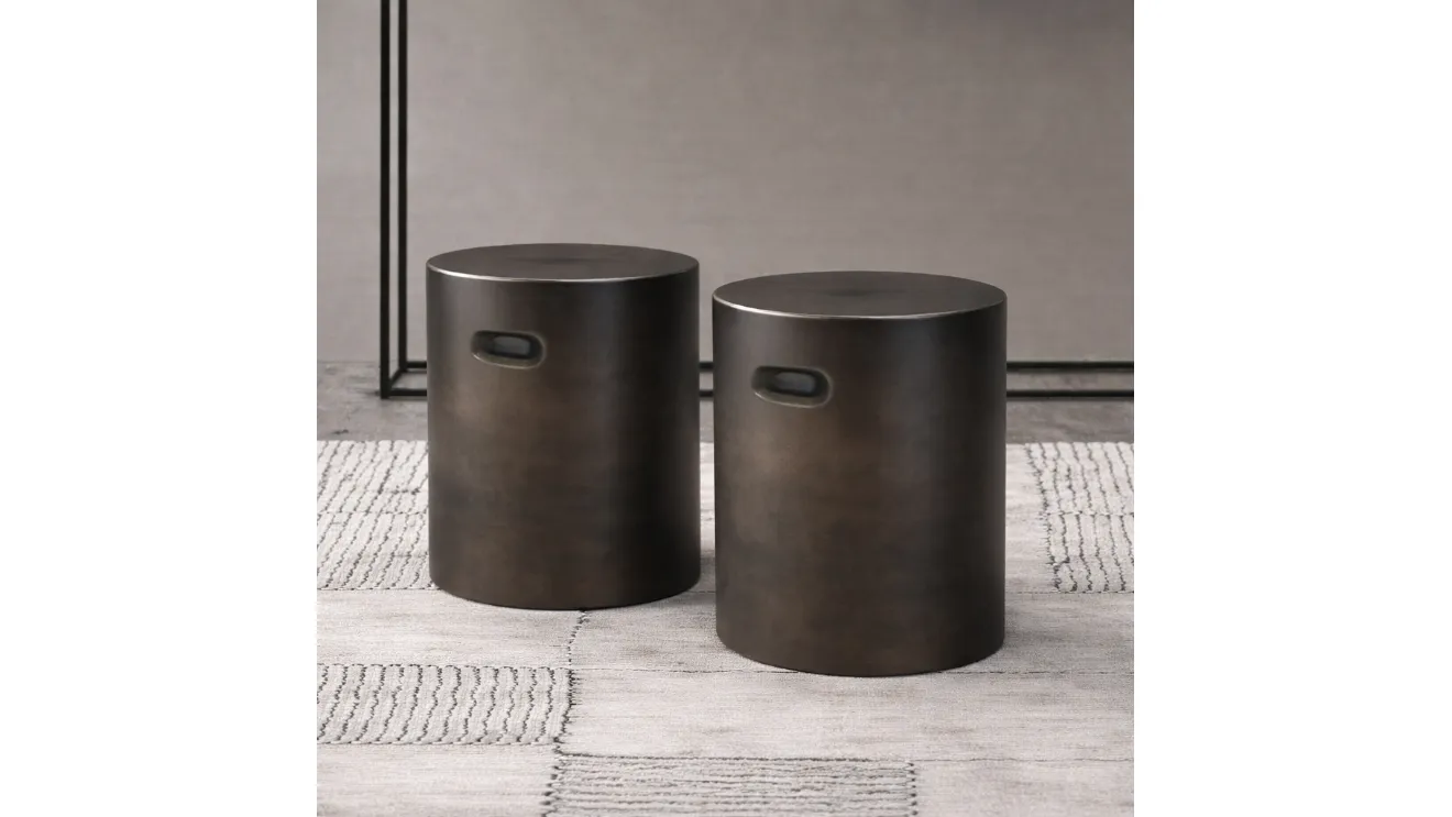 Pouf Nappe in porcelain stoneware by Adriani and Rossi.