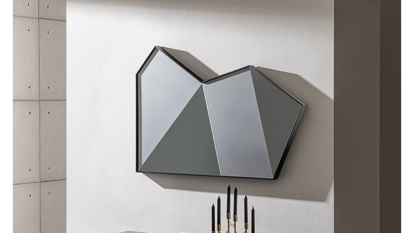 Origani mirror with metal frame by Sovet
