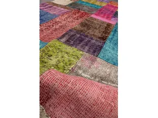 Multicolor Wool and Cotton Patchwork Carpet by Carpet Edition.