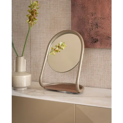 Florence table mirror with metal frame by Riflessi