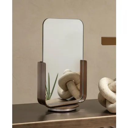 Verona metal tabletop mirror by Riflessi