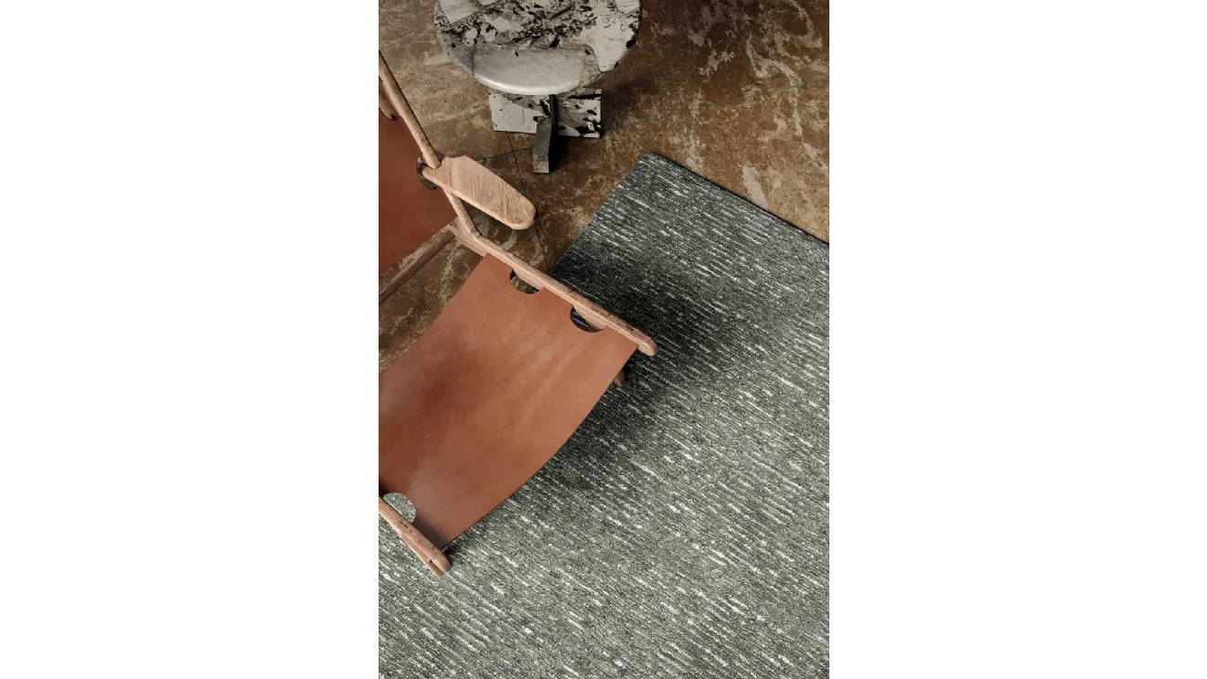 Steel Green Gun Bamboo and Wool Carpet Edition Rug.