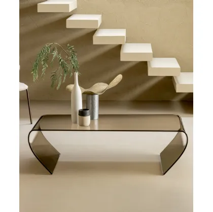 Break coffee table in bronze-tinted glass by Riflessi