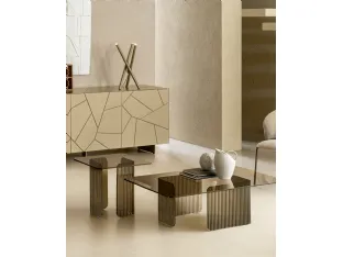 Kyro bronze glass coffee table by Riflessi