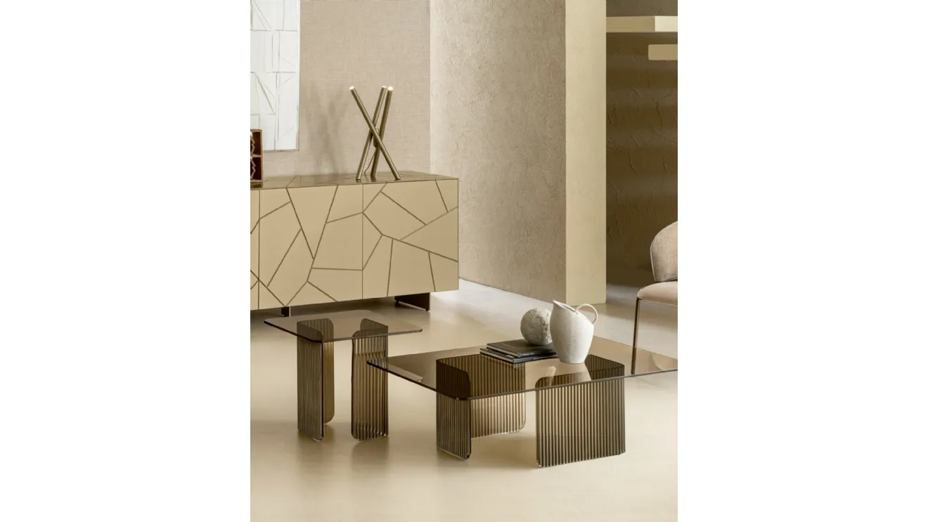 Kyro bronze glass coffee table by Riflessi