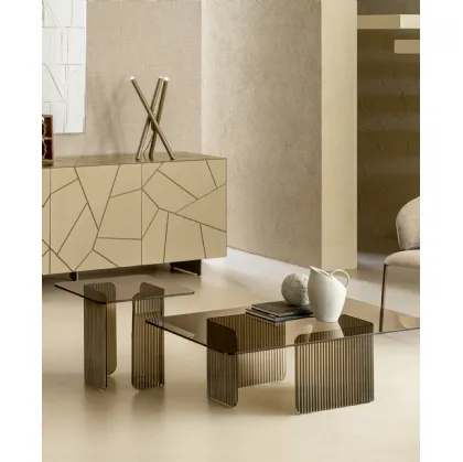Kyro bronze glass coffee table by Riflessi