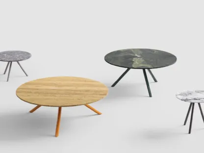 Mini Heb coffee table with marble top by Desalto.